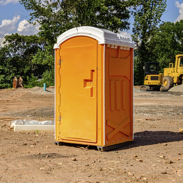 how often are the portable restrooms cleaned and serviced during a rental period in Walkersville